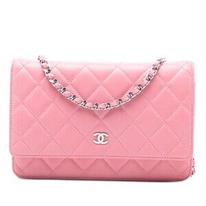 Auth Chanel Cc Quilted Lambskin Wallet #230486C24B